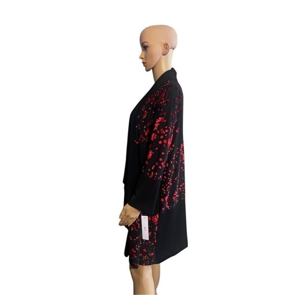 IC by Connie K Black Floral Knit Cardigan Sweater Size L Dillards - Picture 6 of 8